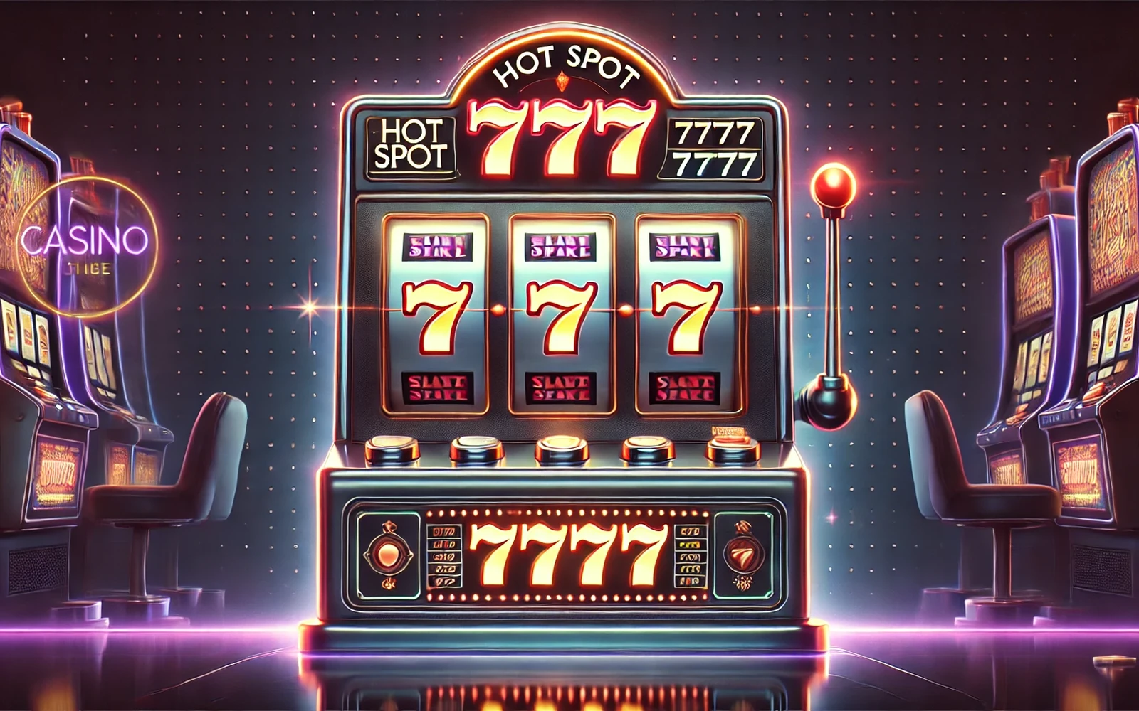 Reel slot dengan simbol permainan dan latar warna cerah